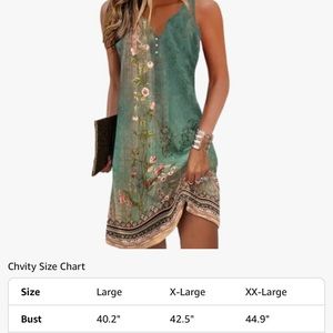 Green V-Neck Sleeveless Mini Sundress